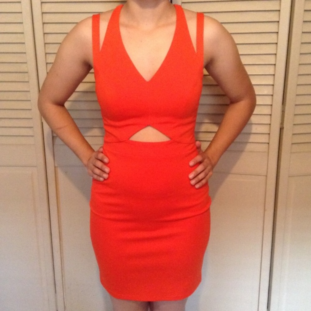 Bebe Sonya Dress with Cutouts